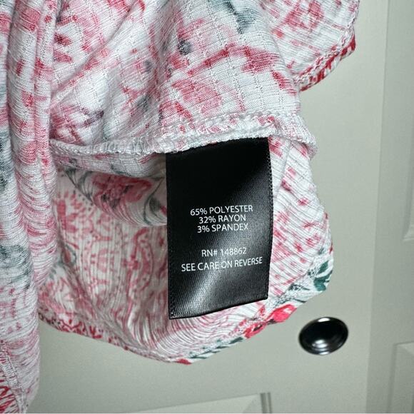 Torrid Knit Macrame High Neck Tank Red White 2 - Picture 5 of 13